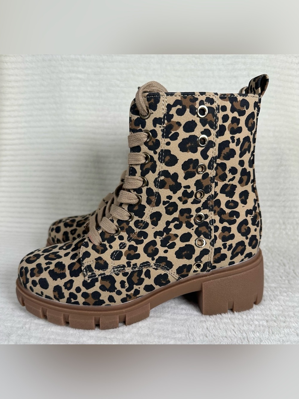 Thereabouts Little Girls Blakely Leopard Chunky Heel Boots NWT Size 3